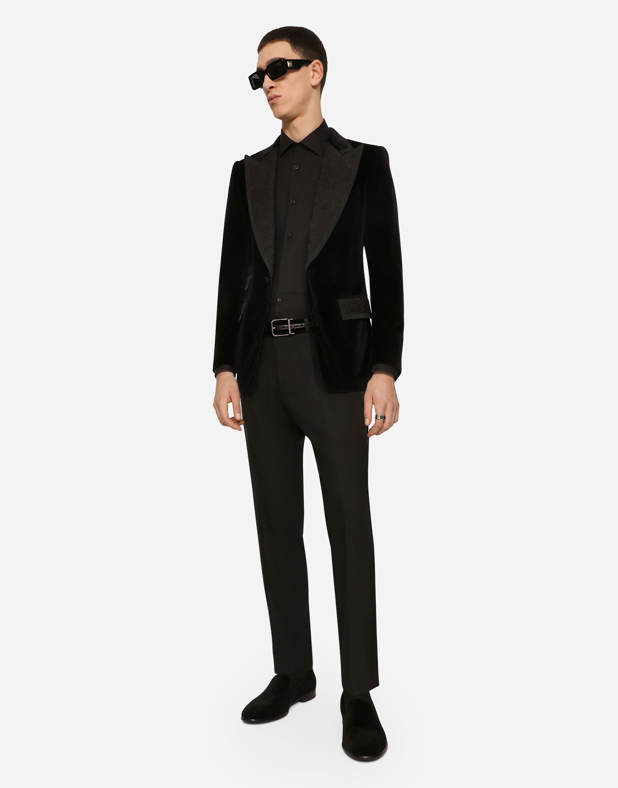 Dolce amp; Gabbana velvet belt - Black