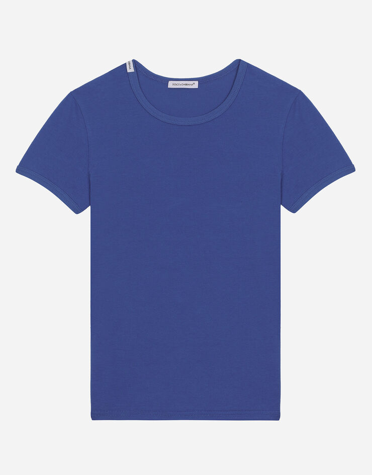 Dolce & Gabbana Short-sleeved jersey T-shirt two-pack Blue L4J703G7OCU
