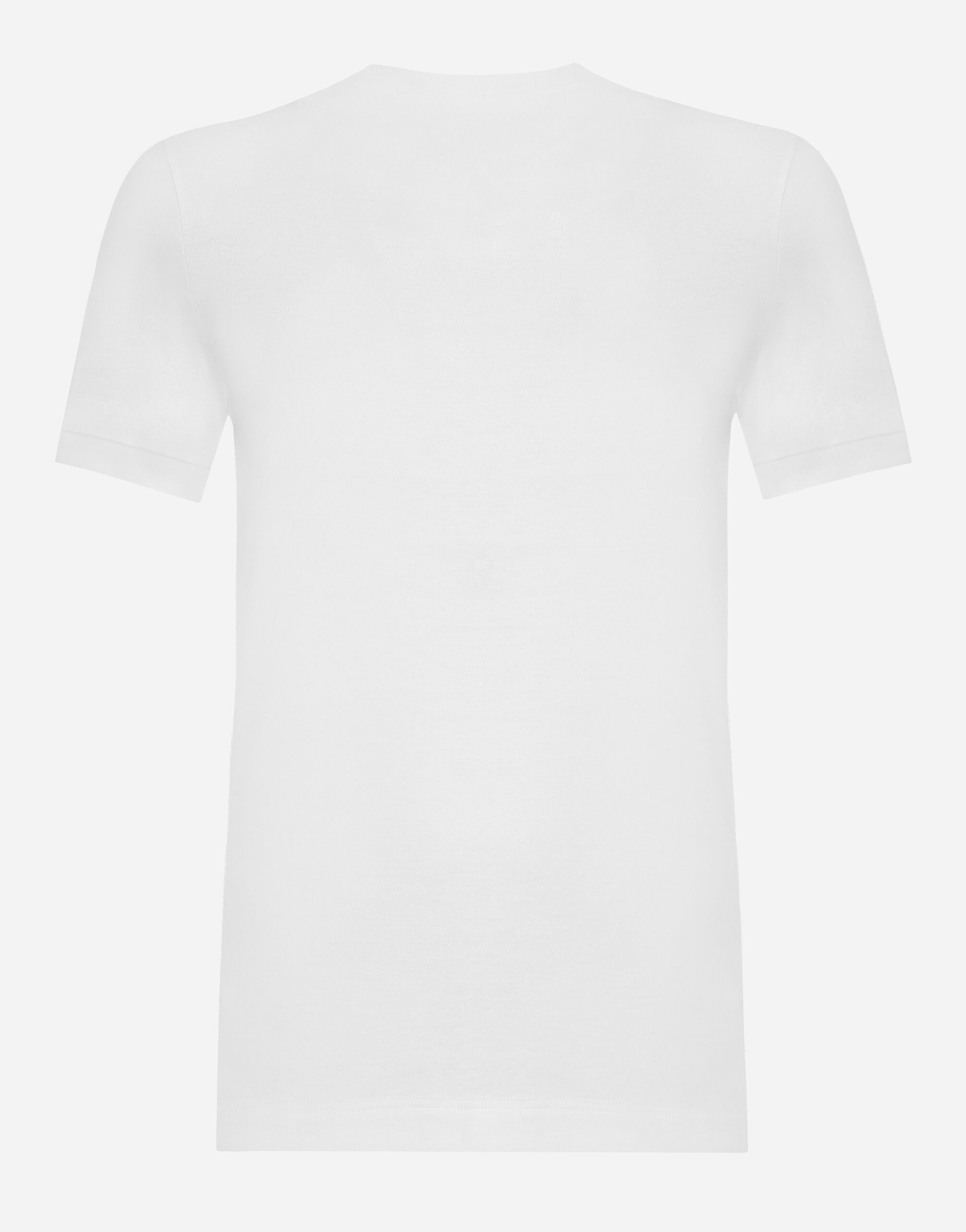 Cotton T-shirt with Crystal DG logo in White for Women
