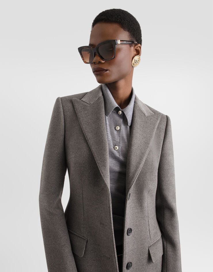 Dolce & Gabbana Dolce single-breasted wool coat Grey F0Q41TGDD1V