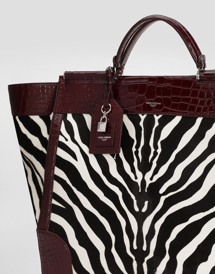 Dolce & Gabbana Sicily pony and polished alligator handbag Multicolor BM2478B2X30