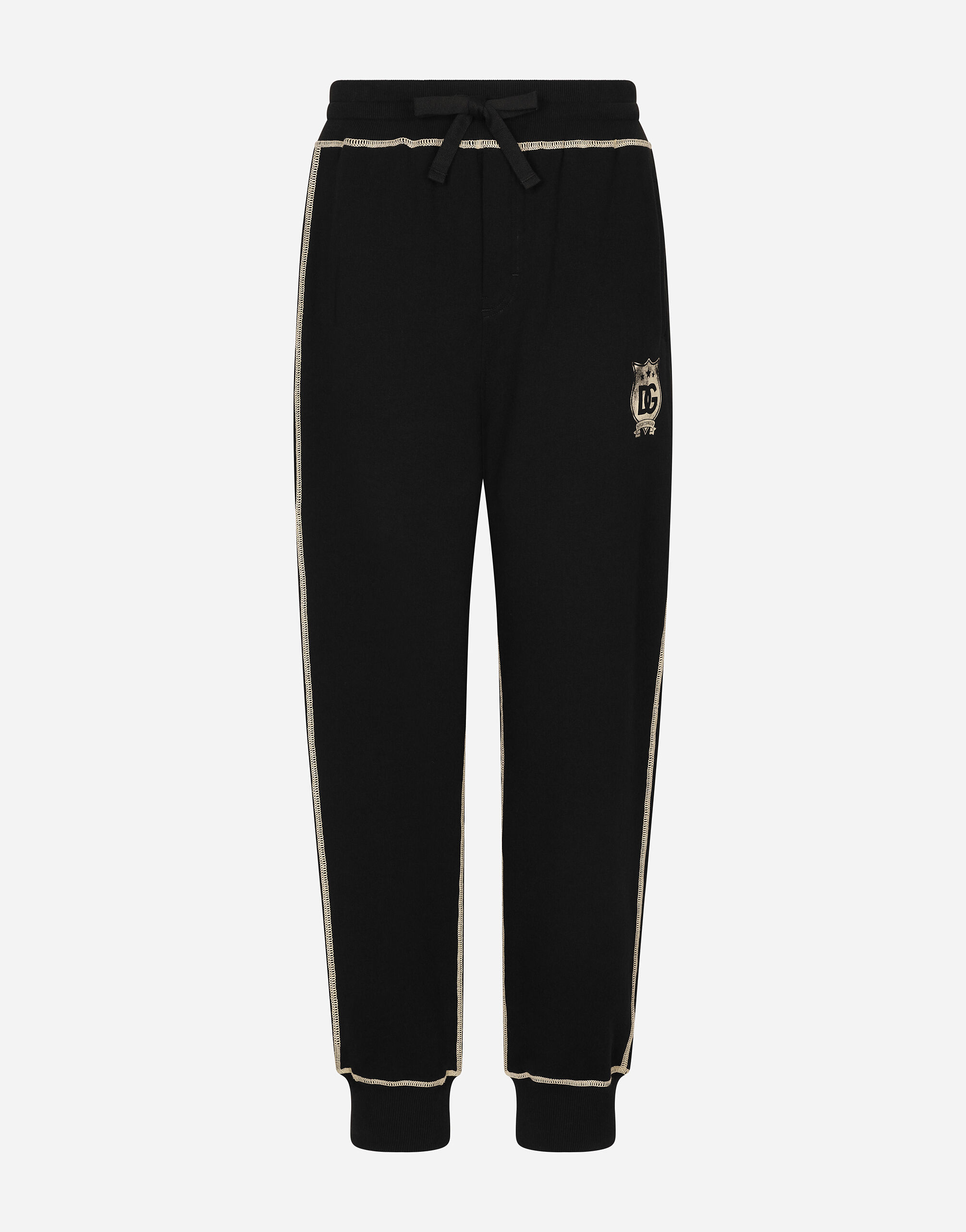 Dolce & Gabbana Jogging pants with heraldic DG logo Multicolor GY6UETFR4BP