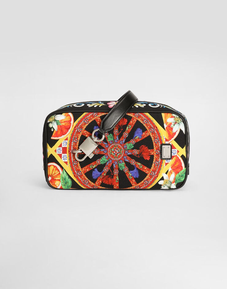 Dolce & Gabbana Lock handbag in printed canvas Multicolor BM2449A0926