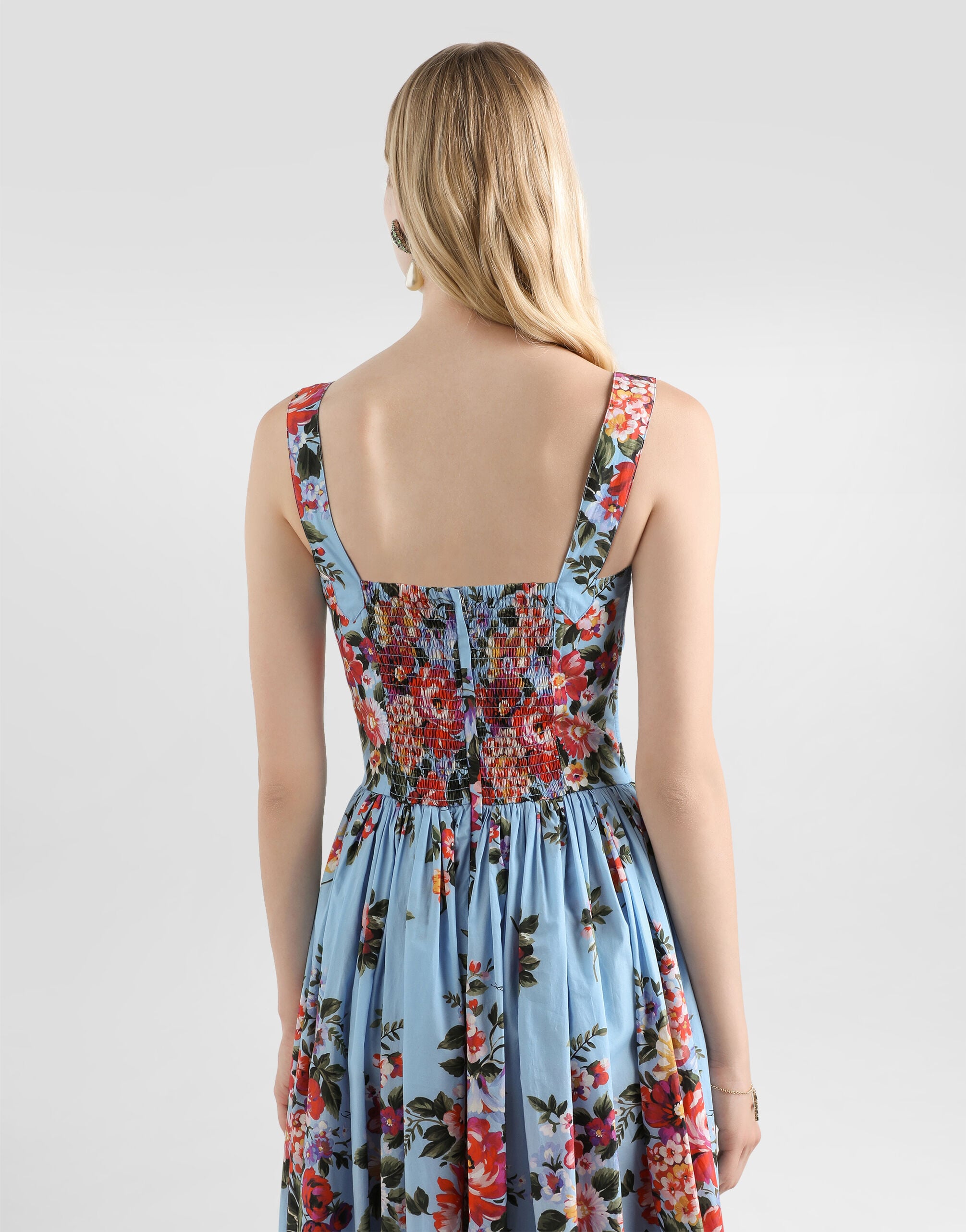 Flower bouquet-print dress in Multicolor for Women | Dolce&Gabbana® US
