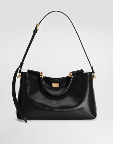 Dolce & Gabbana Medium Vittoria calfskin handbag Black BB7896AZ000