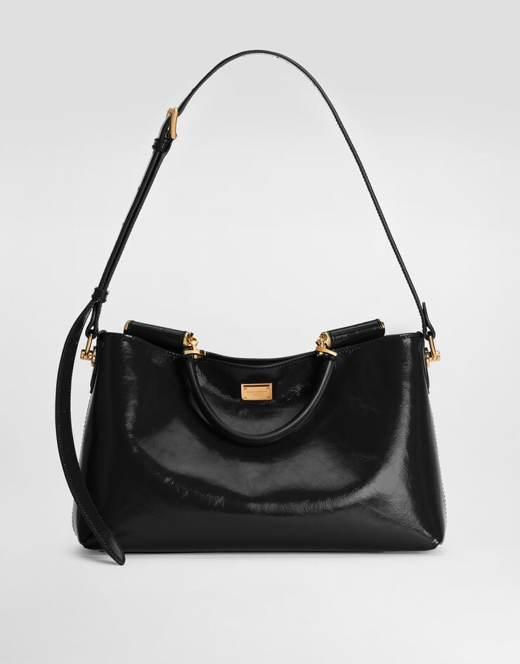 Dolce & Gabbana Medium Vittoria calfskin handbag Black BB7896AZ000