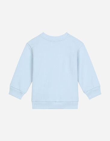 Dolce & Gabbana Jersey sweatshirt with DG logo Gris L1JWDOG7L5Q