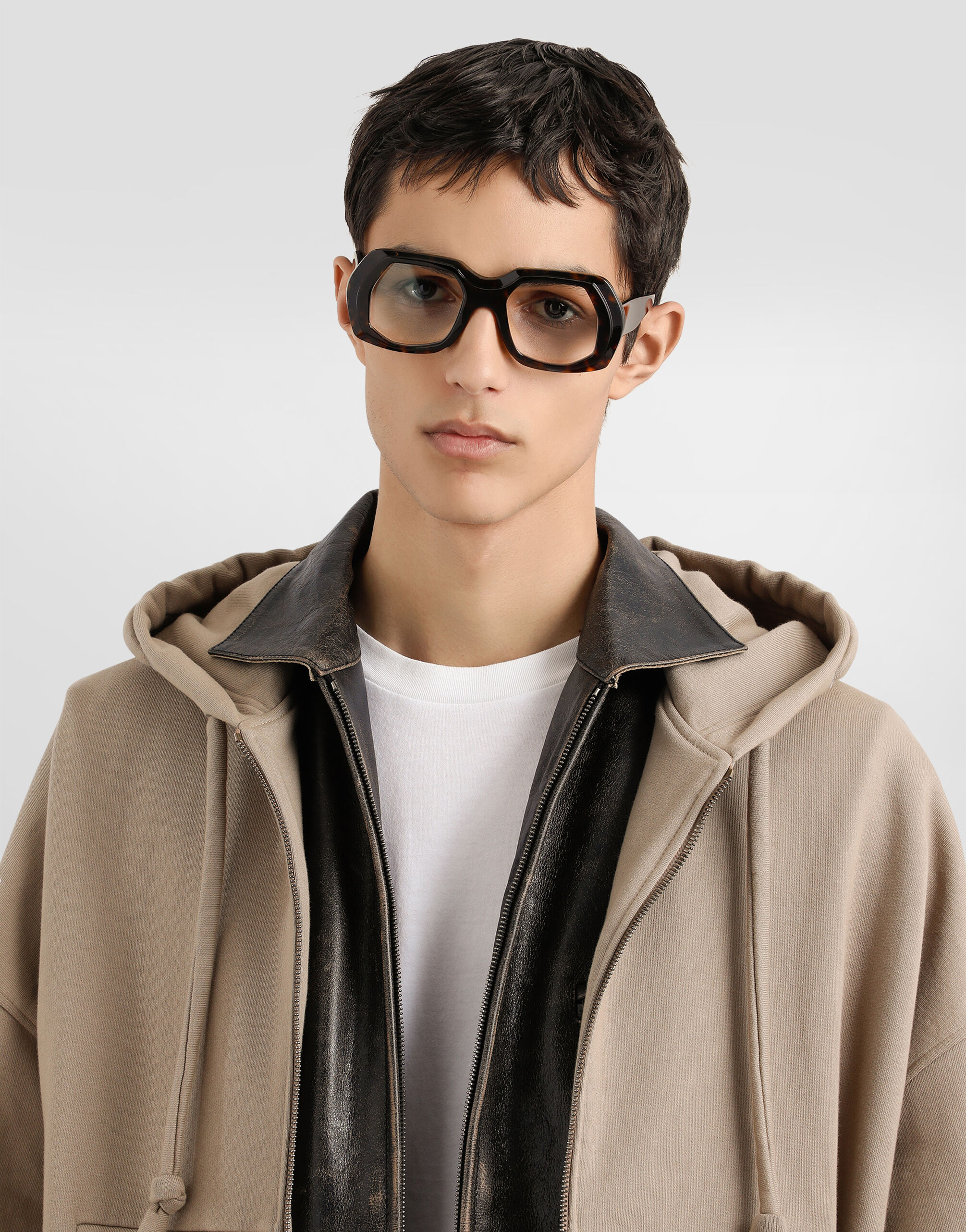 Zip-up hoodie in Beige for Men | Dolce&Gabbana® US