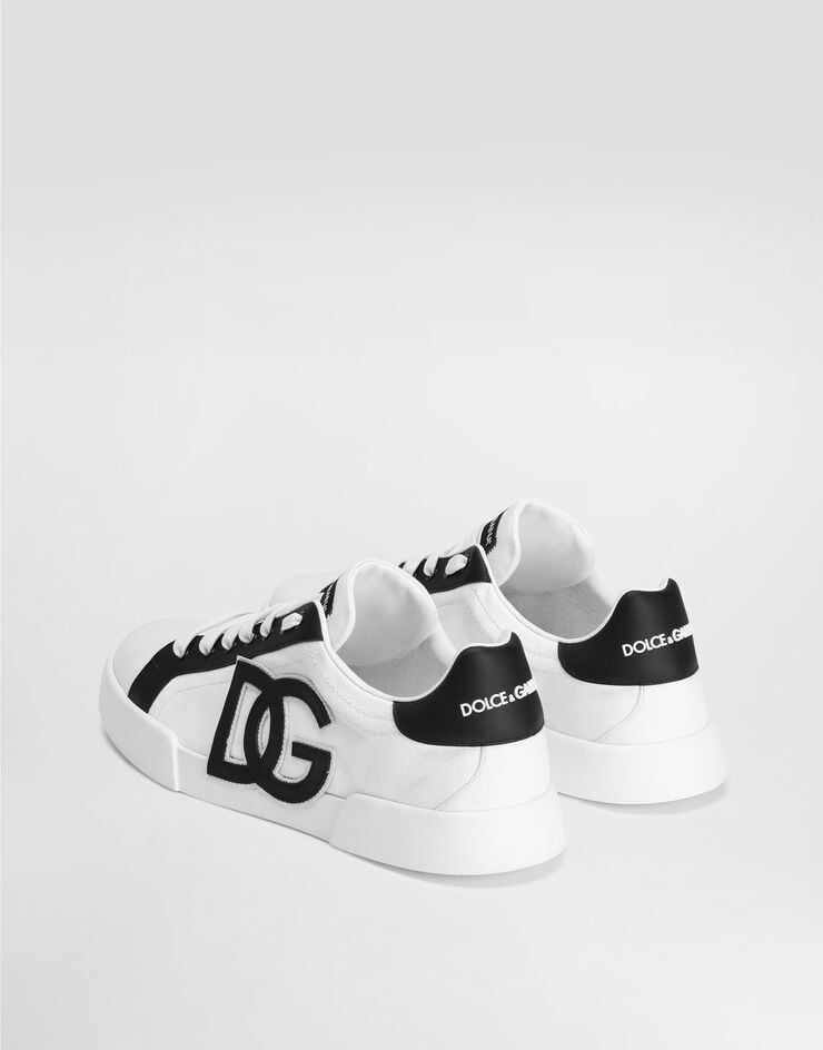 Dolce & Gabbana Portofino light strobel sneakers in canvas and calfskin Multicolor CS2343AE629