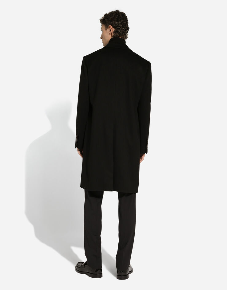 Dolce & Gabbana Deconstructed single-breasted wool coat Black G033ETFU20O