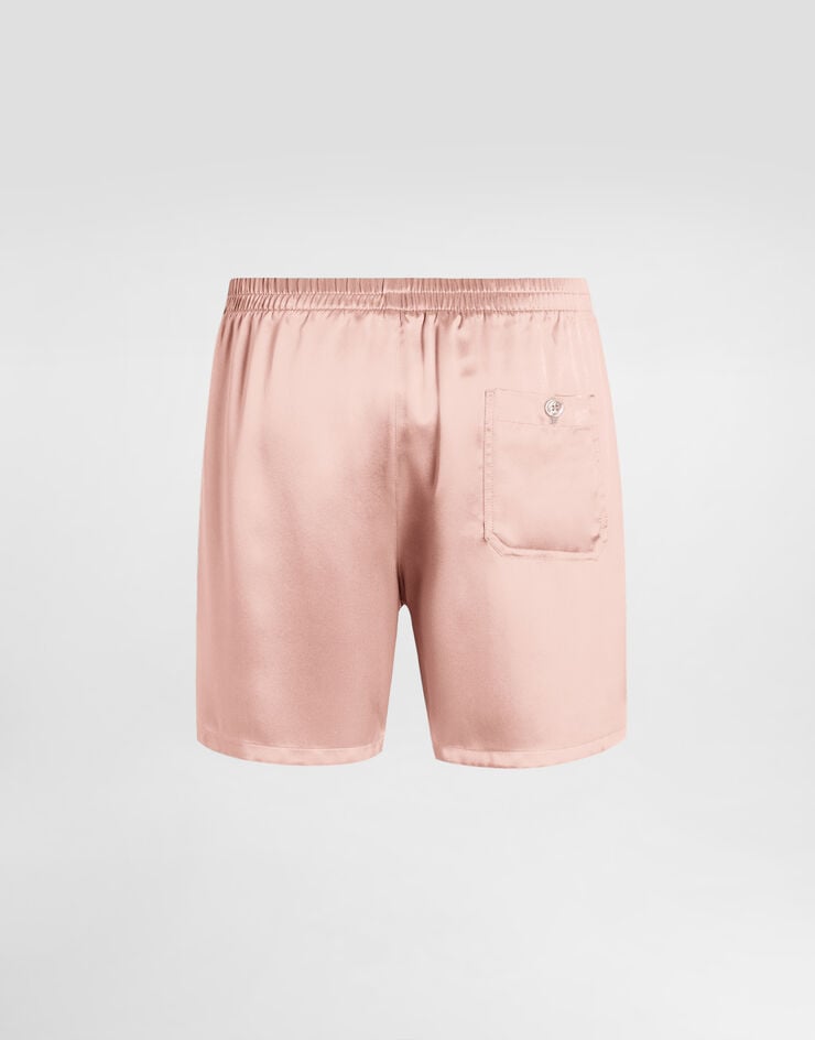 Dolce & Gabbana Boxershorts aus Seidensatin Brown M3A12TON0EC