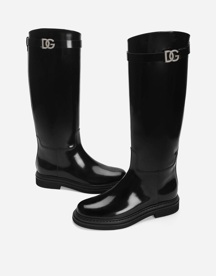Dolce & Gabbana Bottes en cuir de veau Noir CU1141A5185