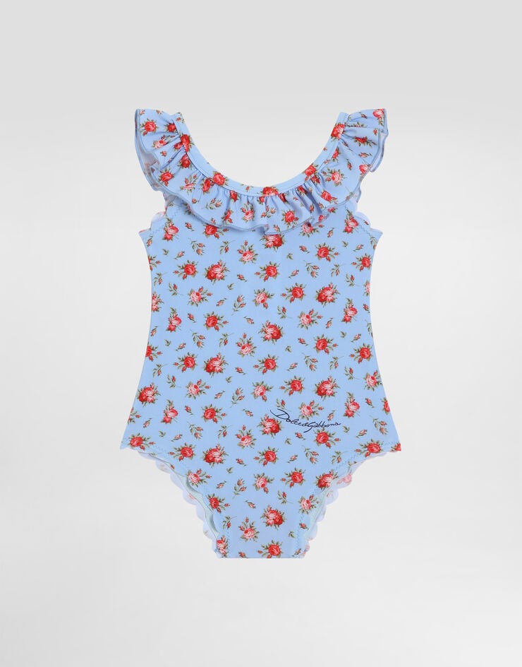 Dolce & Gabbana Small rose-print one-piece swimsuit Multicolor L2J871ON0D8