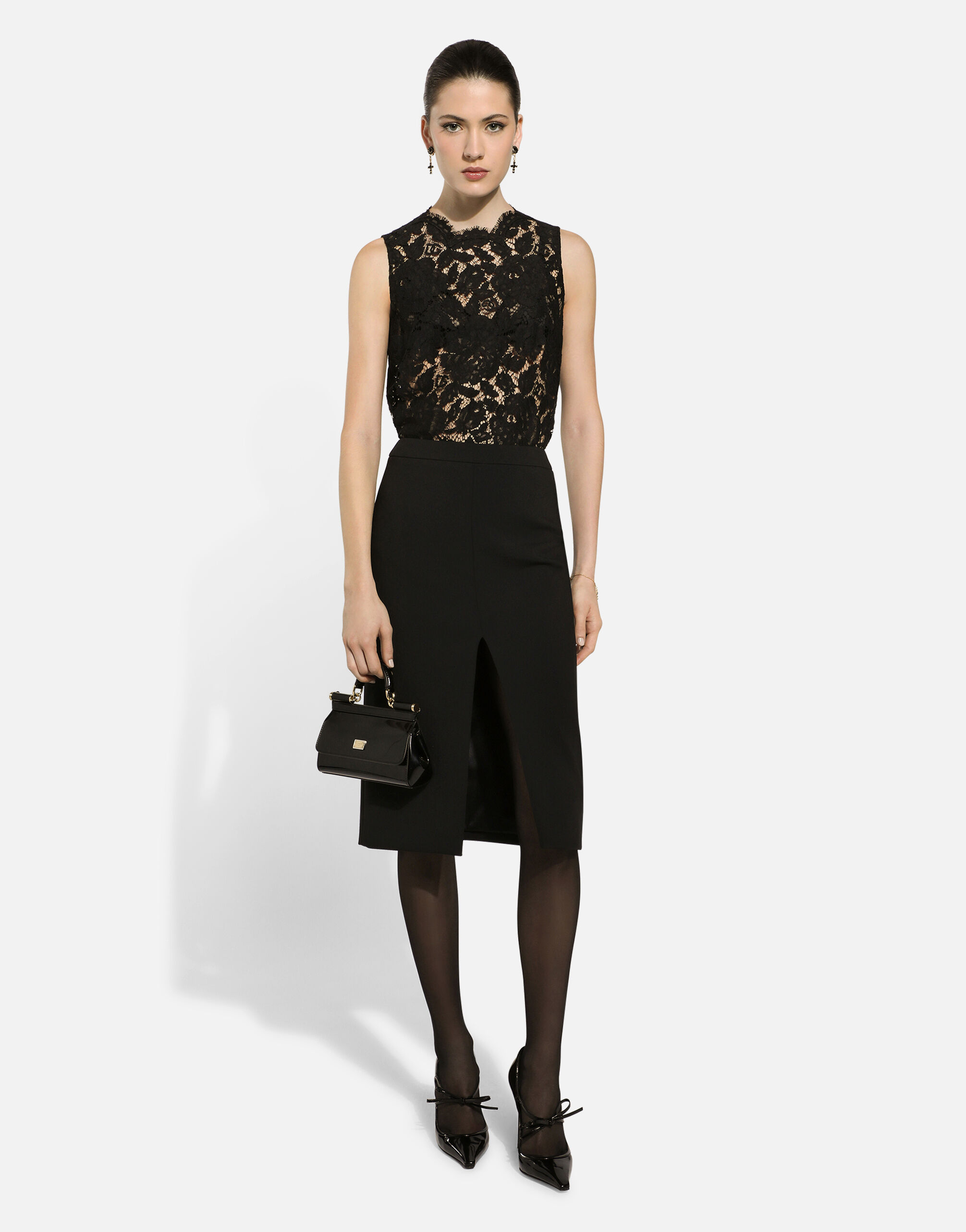 ベビー用ボトムス Dolce & Gabbana Skirt Ottoman Floral Mini Skirt (F4CC8Z-FUTA7-N0000-BLACK)