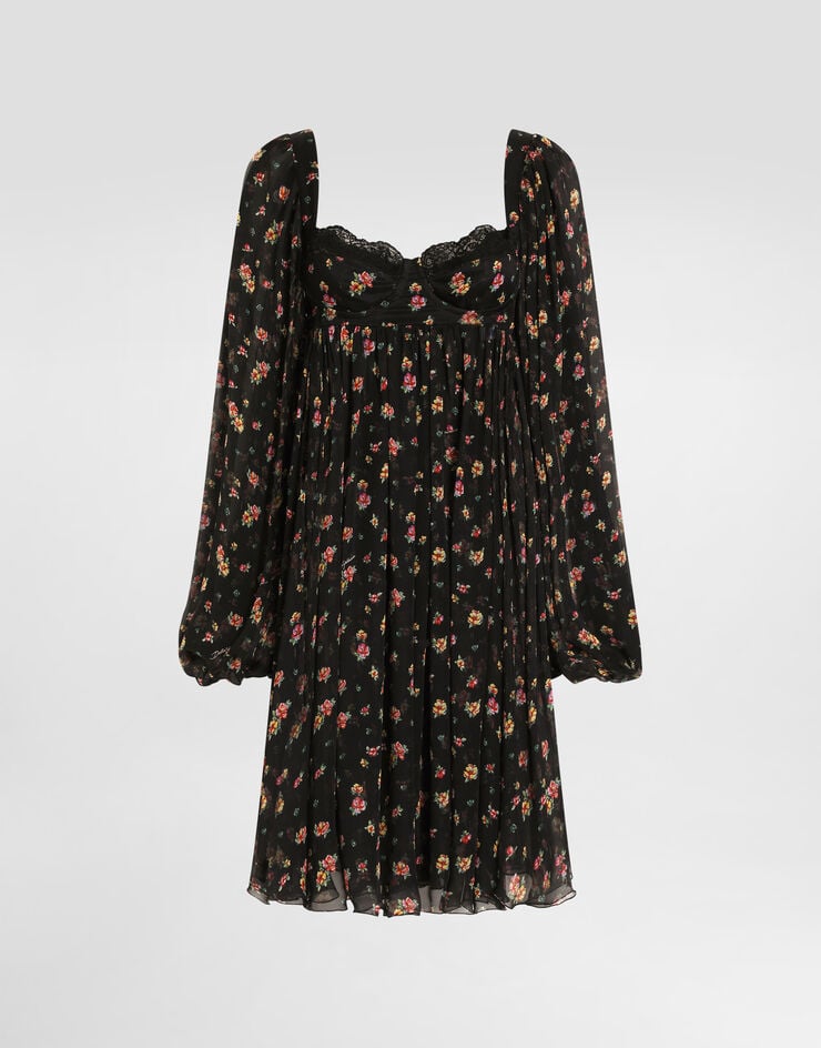 Dolce & Gabbana Small floral-print chiffon dress Multicolor F60GVTIS10V