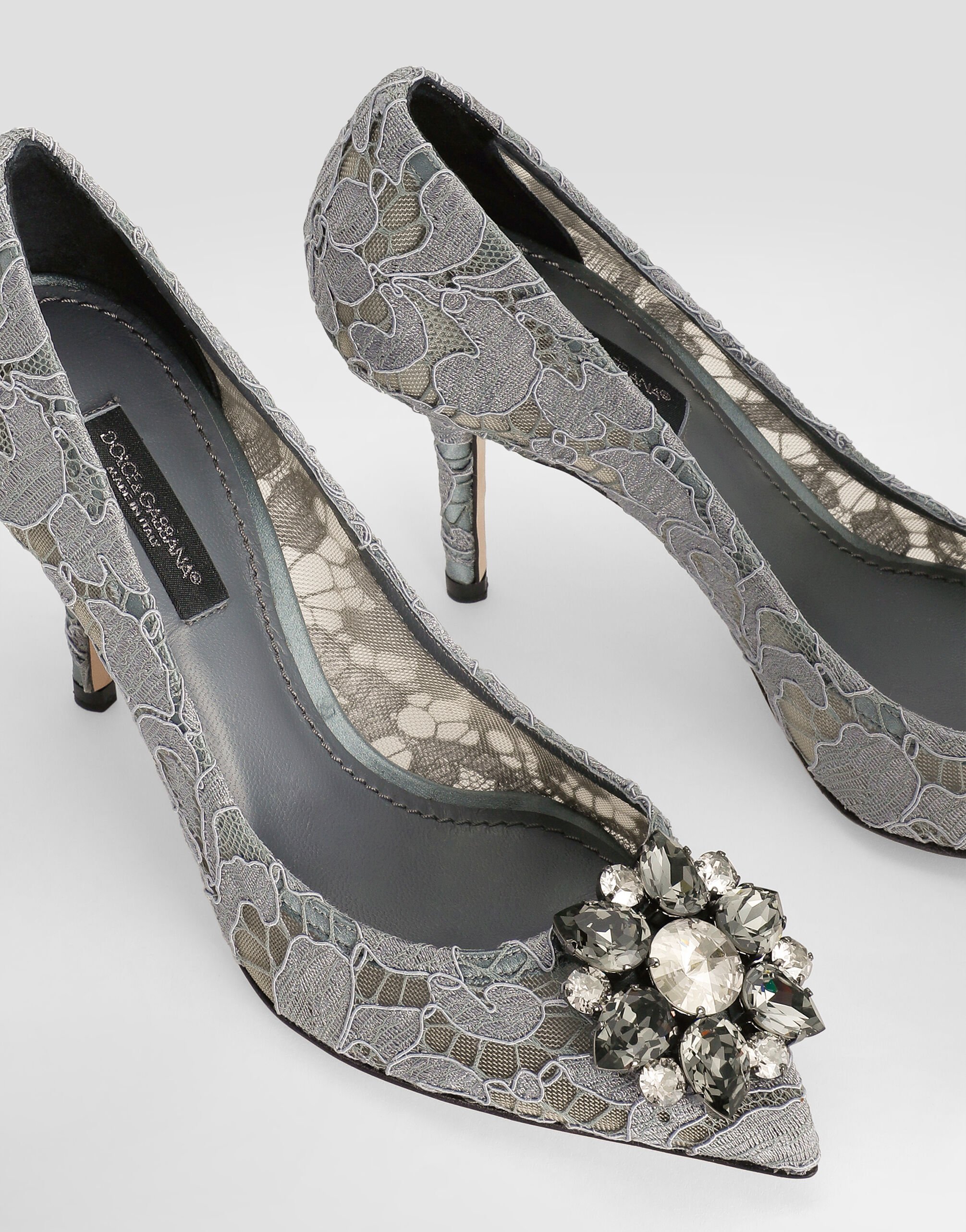 【関税&送料込】Dolce & Gabbana Taormina Lace Pumps Pump In Taormina Lace With Crystals - Women | Dolce&Gabbana