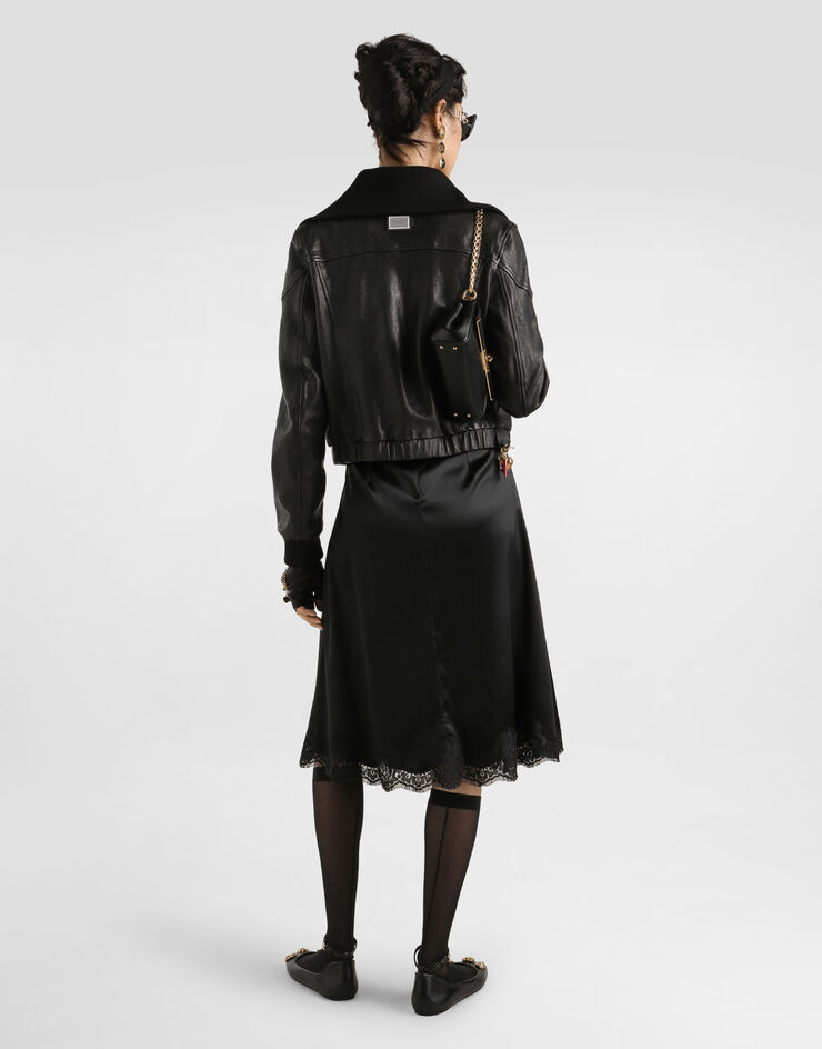 Dolce & Gabbana Nappa leather jacket Black F9S74LHULXL