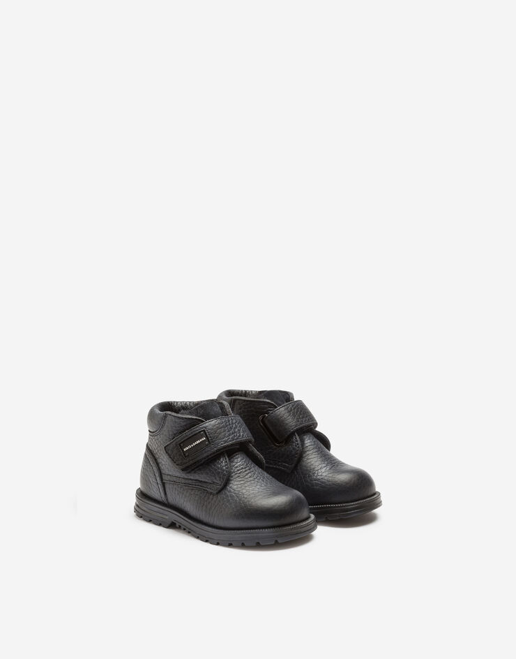 Dolce & Gabbana Calfskin and shearling ankle boots BLACK DL0023AU492