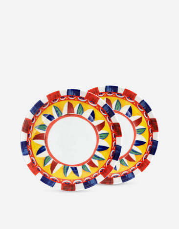 Dolce & Gabbana Conjunto 2 platos hondos de porcelana Multicolore TC0S05TCA48