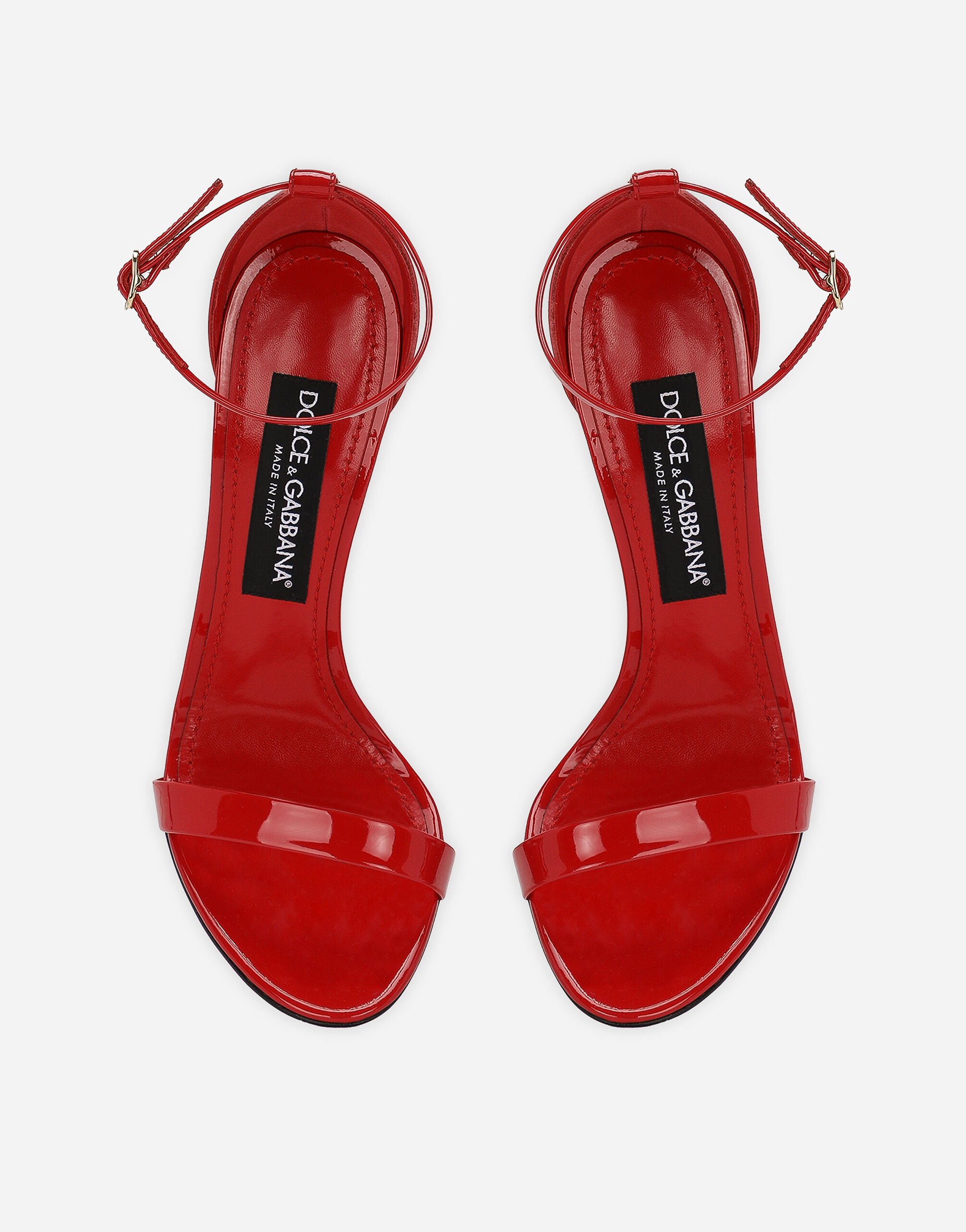 Red patent leather sandals deals