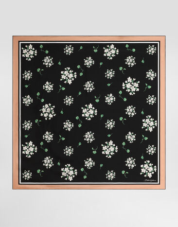 Dolce & Gabbana 90x90 geranium-print silk twill scarf Dolce & Gabbana 90x90 geranium-print silk twill scarf Multicolor FN090RGDDUM