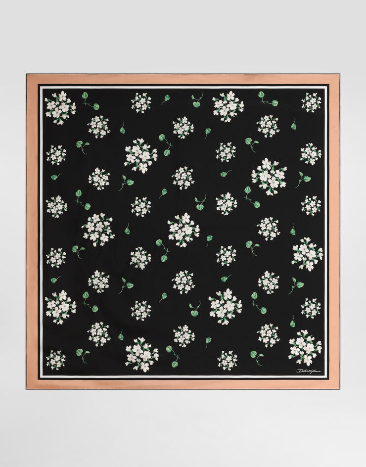 Dolce & Gabbana 90x90 geranium-print silk twill scarf Dolce & Gabbana 90x90 geranium-print silk twill scarf Multicolor FN090RGDDUM