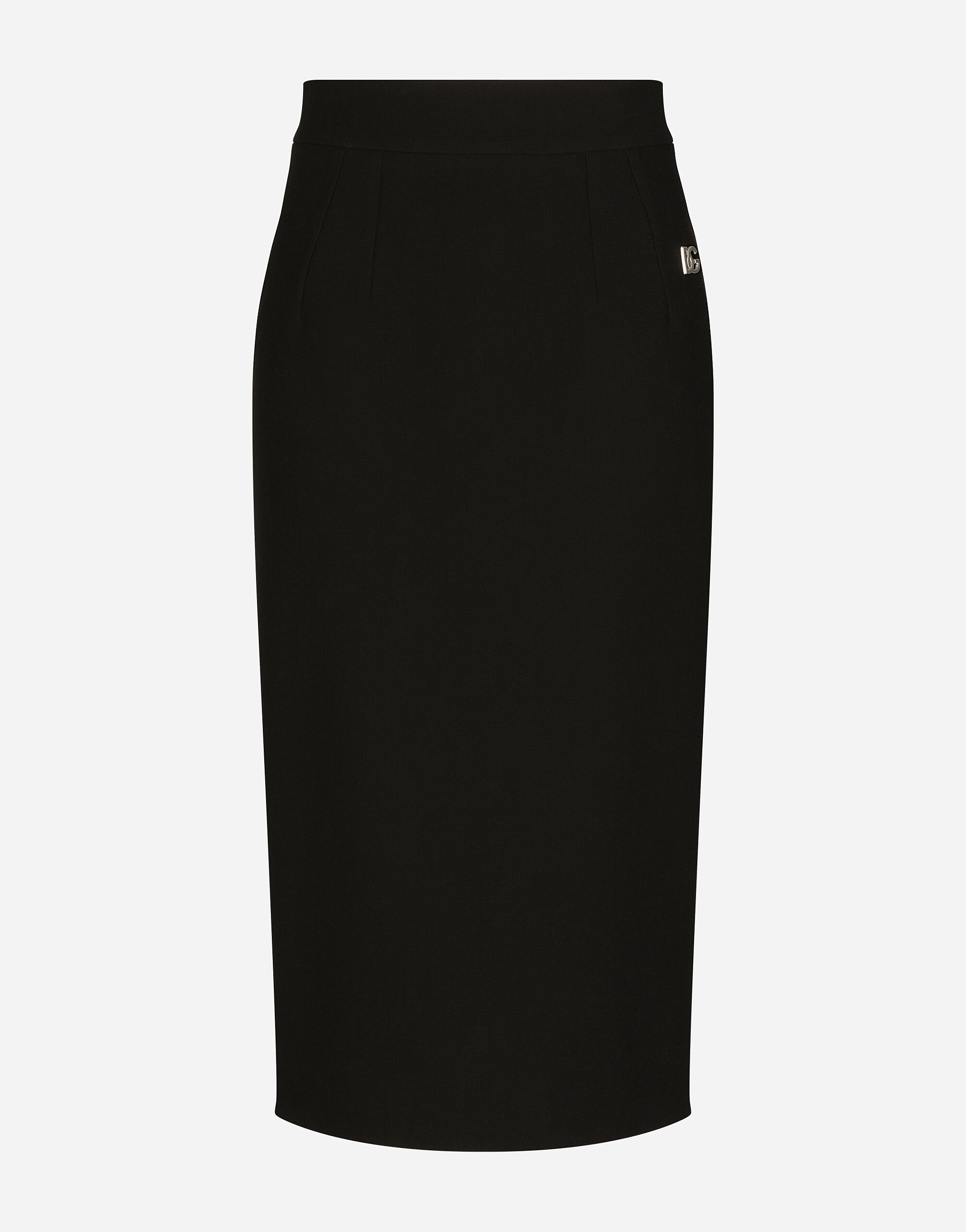 Woolen calf-length skirt in Black for Women | Dolce&Gabbana®