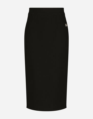 Dolce & Gabbana ロンゲットスカート ウールクロス ブラック F4CJGTFUBFX