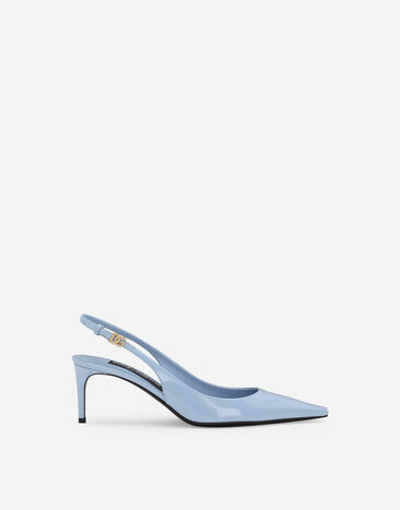 Dolce & Gabbana Polished calfskin slingbacks Light Blue BB7652A1037