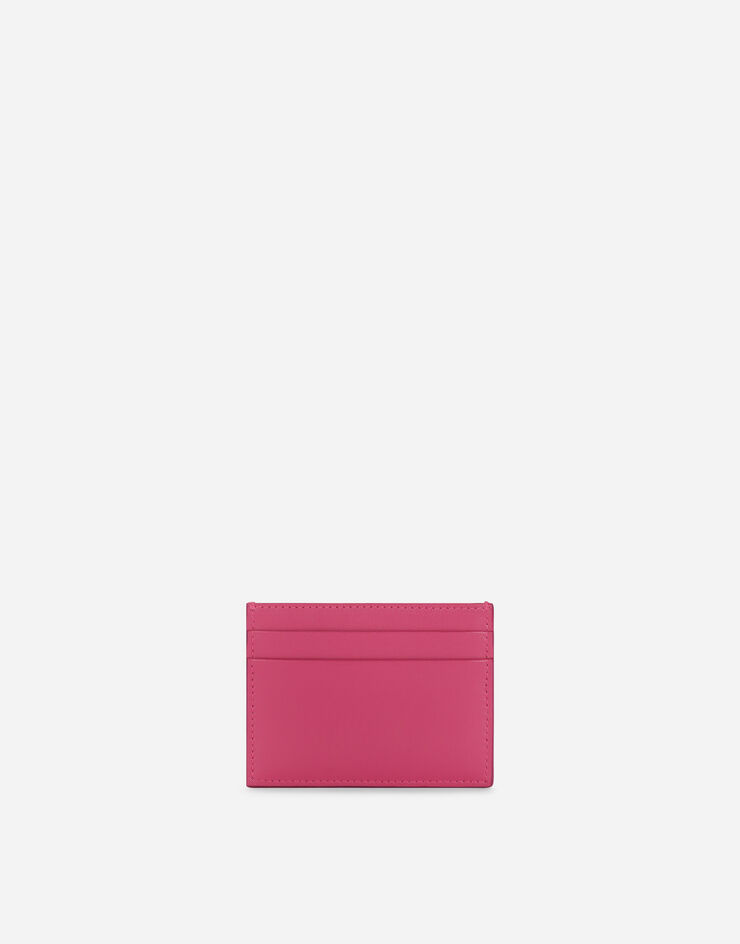 Dolce & Gabbana Calfskin card holder with DG Logo Lilac BI0330AG081