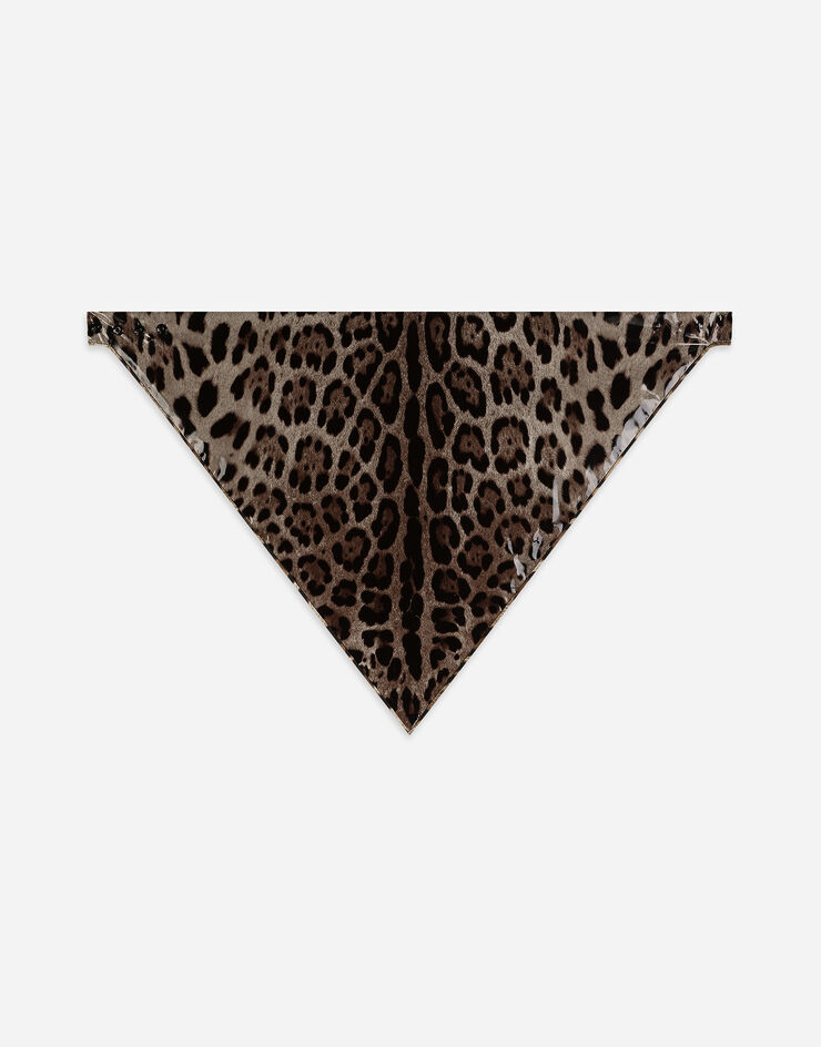 Dolce & Gabbana Leopard-print coated satin triangle veil Print FS309AFSRNH