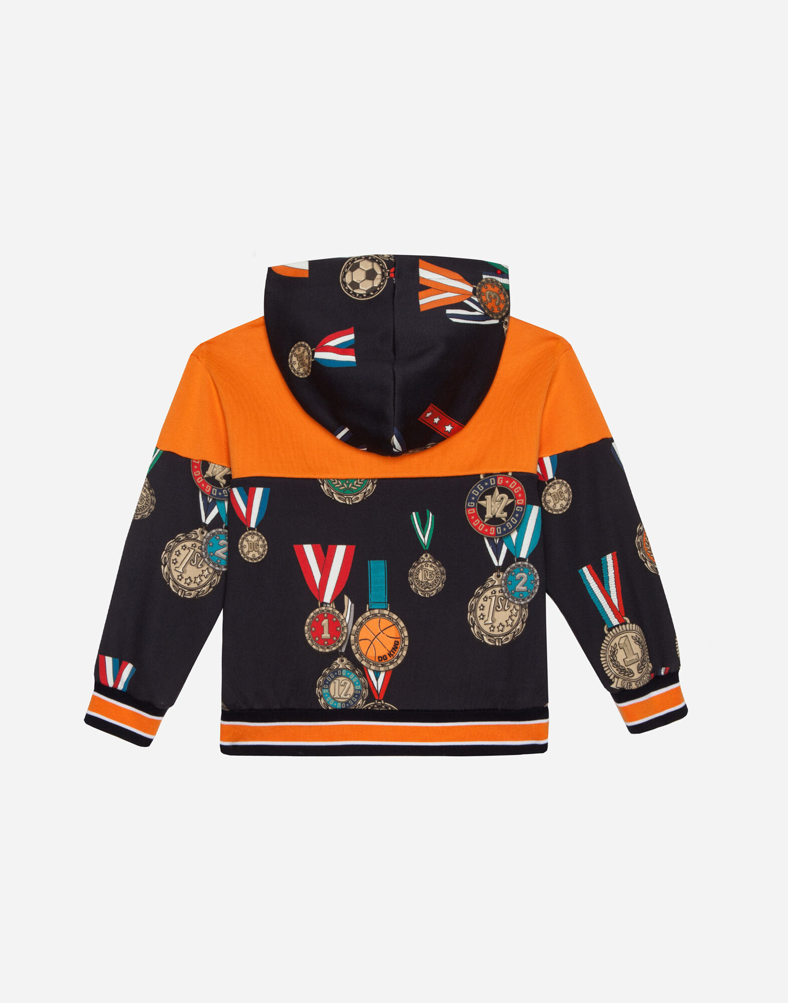 【Dolce&Gabbana】スウェットパーカ メランジジャージープリント DOLCE&GABBANA (ドルチェ ＆ ガッバーナ) ロゴプリント＆刺繍