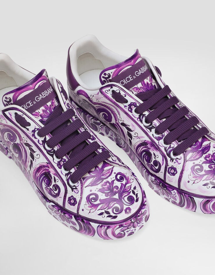 Dolce & Gabbana Majolica-print Portofino light strobel sneaker Multicolor CK2330AI396