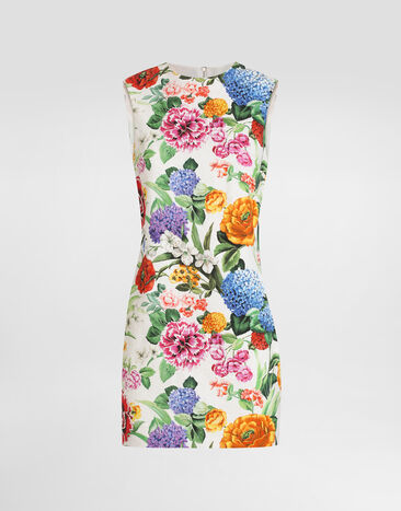 Dolce & Gabbana Brocade midi dress with floral print Print F6TRQTFSIB5