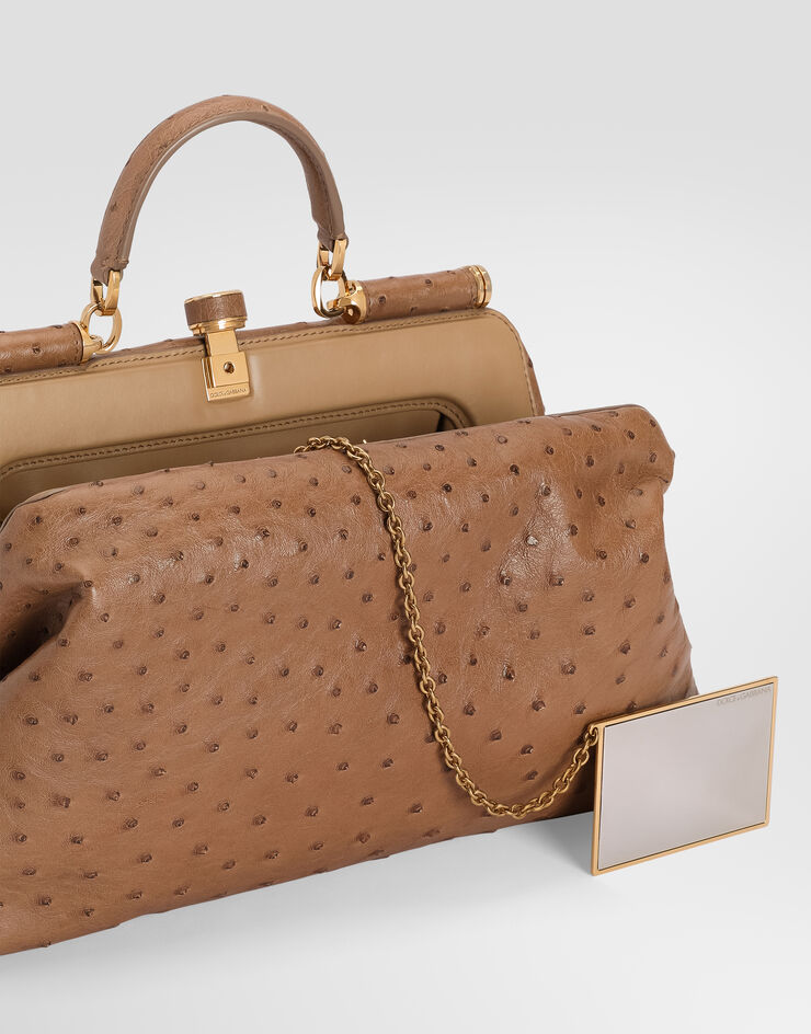 Dolce & Gabbana حقيبة يد Grandma كبيرة من جلد نعامة Dolce & Gabbana حقيبة يد Grandma كبيرة من جلد نعامة متعدد الألوان BB7992B8G31
