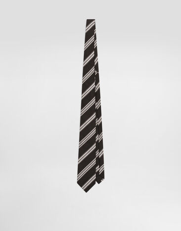 Dolce & Gabbana Striped jacquard tie Multicolor GT147EG0JRY