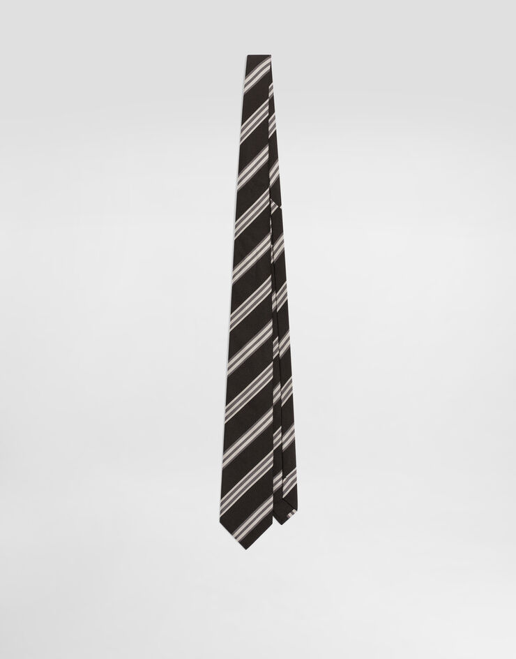 Dolce & Gabbana Striped jacquard tie Multicolor GT147EG0JRY