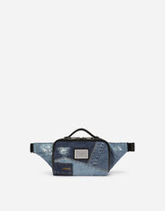 Dolce & Gabbana Patchwork denim belt bag Blue BM2197AG182