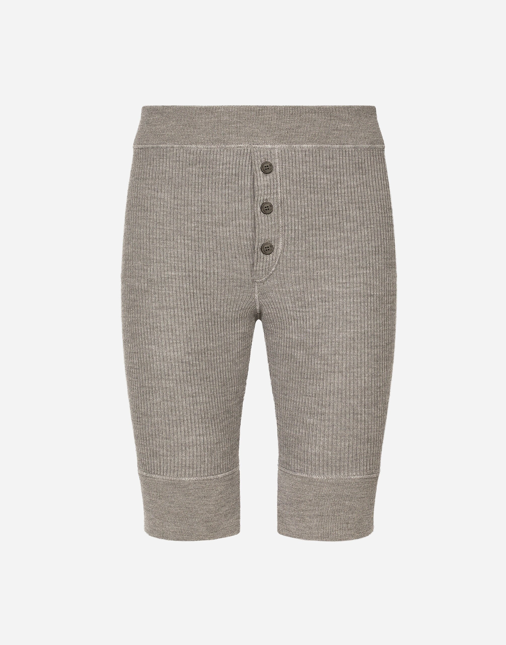 Dolce & Gabbana Fine-rib wool cycling shorts Grey GP01PTFU4LB