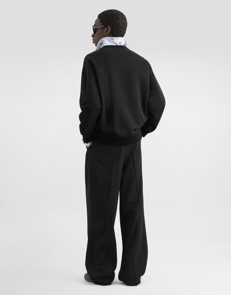 Dolce & Gabbana Sweat-shirt en coton avec logo Dolce & Gabbana Sweat-shirt en coton avec logo Black G9AHSZG7P9M