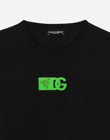Dolce & Gabbana Cotton T-shirt with print RAZER Black I8ANTMG7M9C