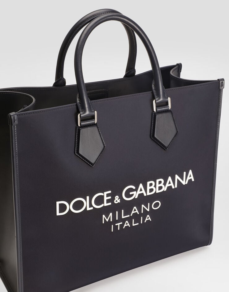 Dolce & Gabbana GroÃŸer Shopper aus Nylon Blau BM2271AG182