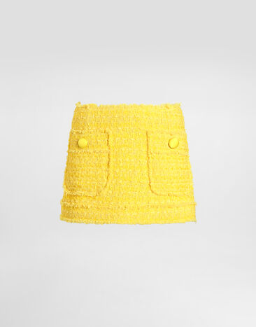 Dolce & Gabbana Rachel tweed miniskirt Yellow F4DEDTHJMRM