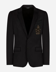 Dolce & Gabbana Jersey jacket with patch White/Black CS1791AX589