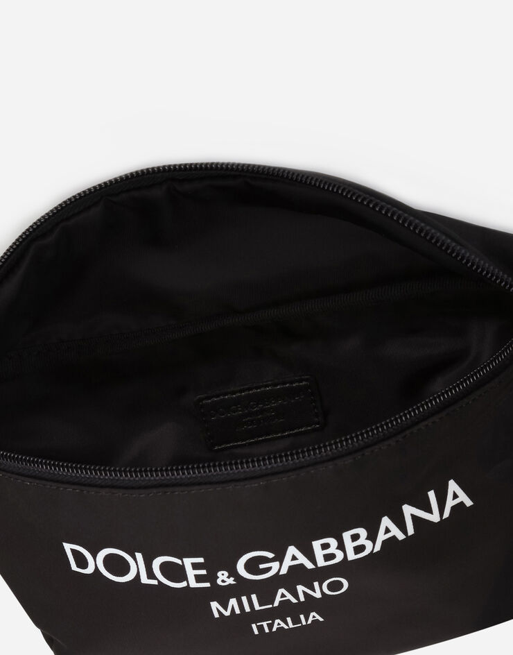Dolce & Gabbana Sac banane en nylon avec logo Dolce&Gabbana milano Noir EM0072AJ923