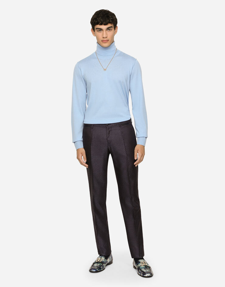 Dolce & Gabbana Cashmere and silk turtle-neck sweater Azul Claro GXH82TJCMT3