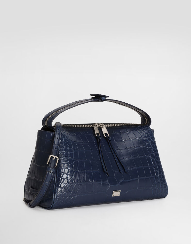 Dolce & Gabbana Vittoria alligator crossbody bag Denim BM2190A2T69