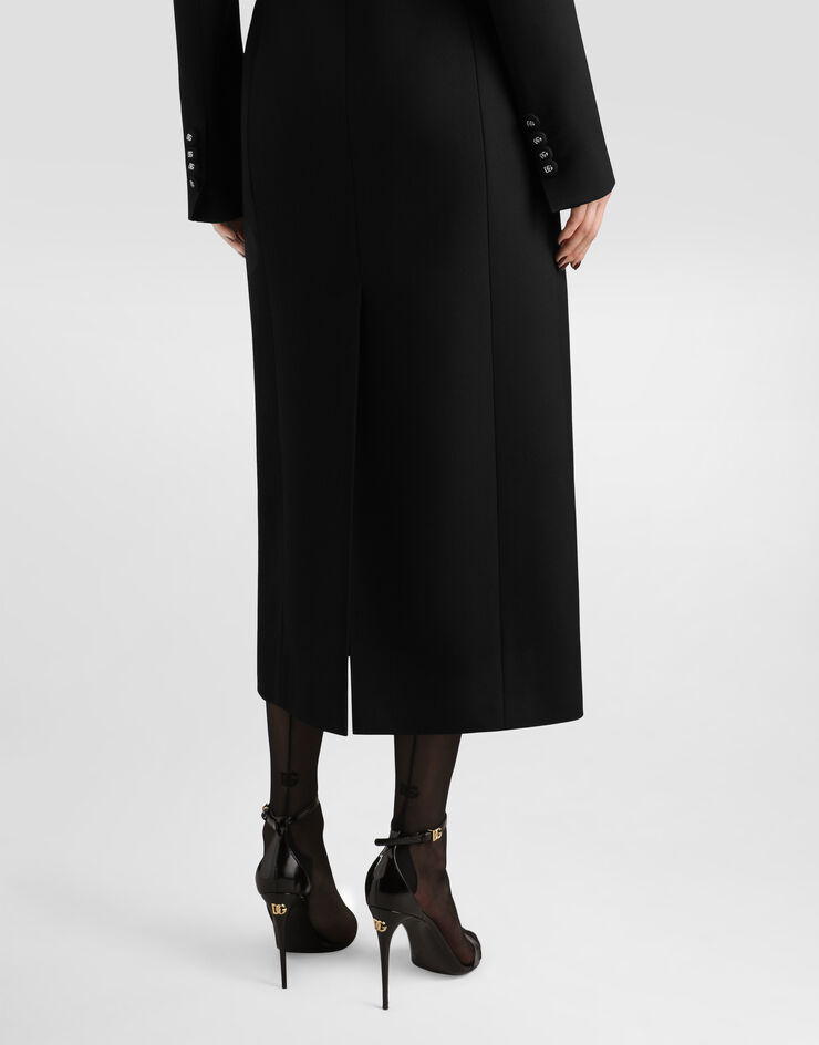 Dolce & Gabbana Dolce double-breasted coat in double wool gabardine Dolce & Gabbana Dolce double-breasted coat in double wool gabardine Black F0W6HTFU272