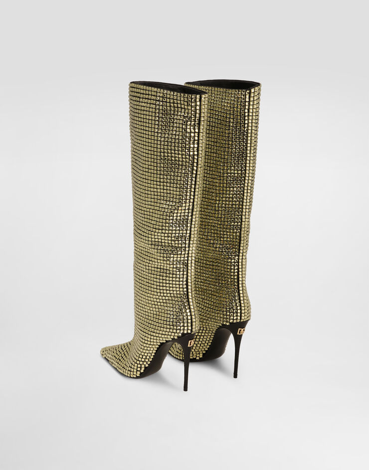 Dolce & Gabbana Bottes en cuir de veau Doré CU1161A6A02