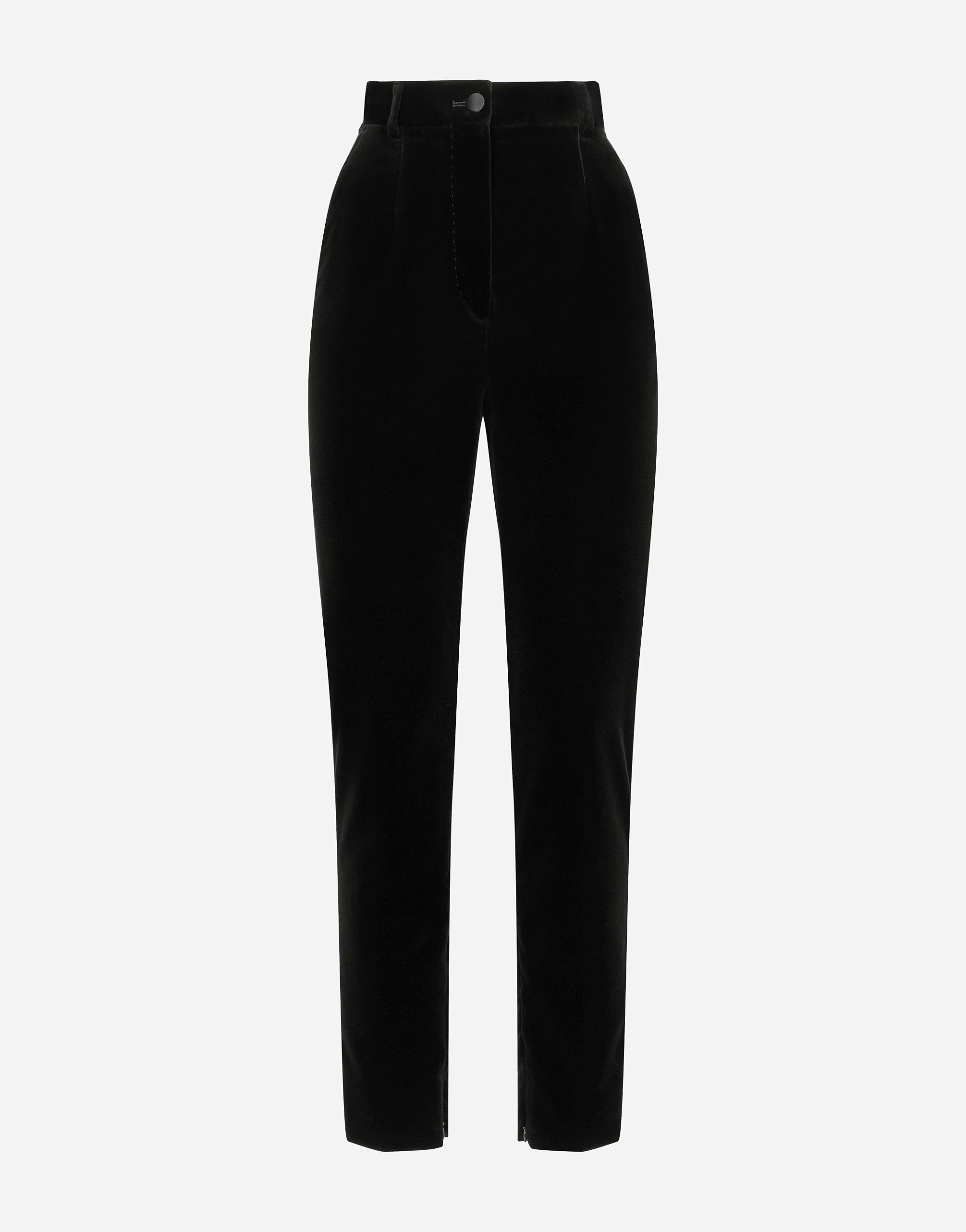 Black velvet cigarette pants store